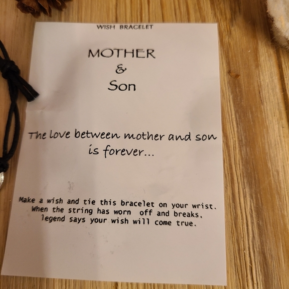 🖤🖤BACK IN STOCK🖤🖤Very Nice Mother and Son Double Infinity Bracelets in BLACK - Picture 10 of 12